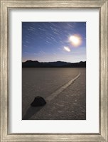 Star trails at the Racetrack Playa in Death Valley National Park, California Fine Art Print