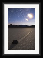Star trails at the Racetrack Playa in Death Valley National Park, California Fine Art Print