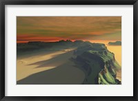 The sun sets on this desert landscape Fine Art Print