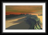 The sun sets on this desert landscape Fine Art Print