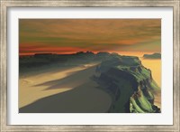 The sun sets on this desert landscape Fine Art Print