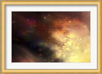 A beautiful nebula out in the cosmos with many stars and clouds Fine Art Print