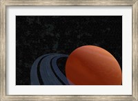 A beautiful planet with rings Fine Art Print