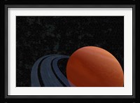 A beautiful planet with rings Fine Art Print