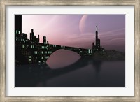 City Relection in Calm Waters of Another Galaxy Fine Art Print