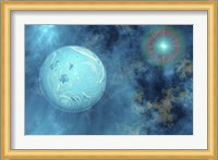 A planet forms from surrounding gases and clouds Fine Art Print