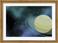 Cosmic image of our ringed planet of Saturn Fine Art Print