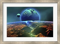 Cosmic landscape on another planet Fine Art Print
