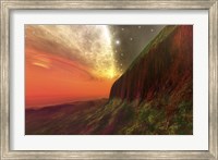 Cosmic seascape on another planet Fine Art Print