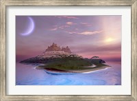 Fantasy seascape of an island Fine Art Print