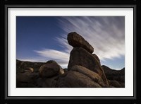 Large boulders backdropped by stars and clouds, California Fine Art Print