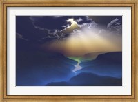Morning mist surrounds the mountains of this beautiful valley Fine Art Print
