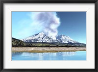 Mount Saint Helens simmers after the volcanic eruption Fine Art Print