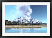 Mount Saint Helens simmers after the volcanic eruption Fine Art Print