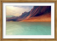 Mountains rise gently toward the sky with amazing deep brown colors Fine Art Print
