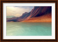 Mountains rise gently toward the sky with amazing deep brown colors Fine Art Print