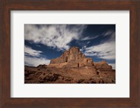 Red rock formation illuminatd by moonlight in Arches National Park, Utah Fine Art Print