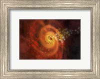 Stars and gases make up a beautiful spiral galaxy Fine Art Print