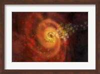 Stars and gases make up a beautiful spiral galaxy Fine Art Print