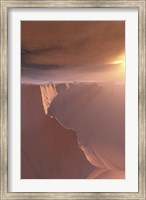 Sunrays shine down on this canyon landscape Fine Art Print