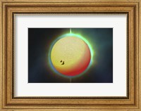 The sun with a colorful aura surrounding it Fine Art Print