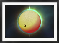 The sun with a colorful aura surrounding it Fine Art Print