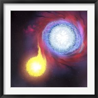 A binary star system Framed Print
