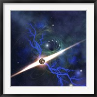 A brilliant star in the universe Framed Print