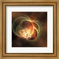 A constellation sits inside encircling gaseous rings in space Fine Art Print