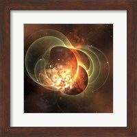 A constellation sits inside encircling gaseous rings in space Fine Art Print