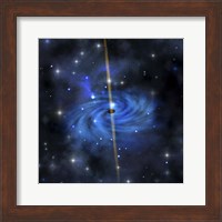 A dense star cluster forms this galaxy out in space Fine Art Print