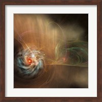 A galaxy swirls in the universe Fine Art Print