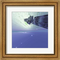 A satellite out in the vast beautiful universe Fine Art Print