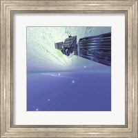 A satellite out in the vast beautiful universe Fine Art Print