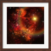 A star explodes sending out shock waves throughout the universe Fine Art Print
