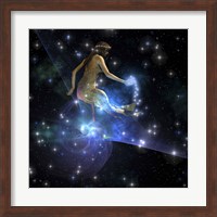 Celesta, spirit creature of the universe, spreads stars throughout the cosmos Fine Art Print