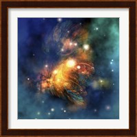 Cosmic image of a colorful nebula out in space Fine Art Print