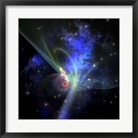 Cosmic strands of gaseous filament out in space Fine Art Print