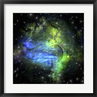 Gaseous dense clouds form new stars in the cosmos Fine Art Print