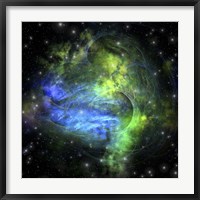 Gaseous dense clouds form new stars in the cosmos Fine Art Print