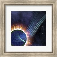 Powerful energies surge out into space from this gas giant Fine Art Print