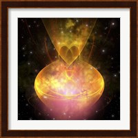 Stars are born in this hourglass shaped nebula out in the cosmos Fine Art Print