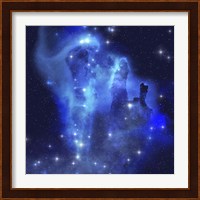 The brilliant blues of this star making nebula shine throughout the cosmos Fine Art Print