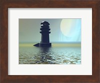 A lighthouse beacon on an alien planet Fine Art Print