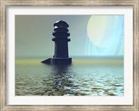 A lighthouse beacon on an alien planet Fine Art Print