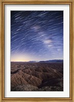 Milky Way above the Borrego Badlands, California Fine Art Print