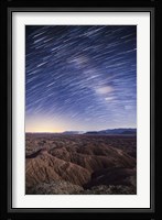 Milky Way above the Borrego Badlands, California Fine Art Print