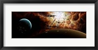 The view from a busy planetary system to a nearby stellar nursery Fine Art Print