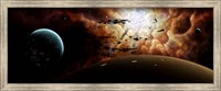 The view from a busy planetary system to a nearby stellar nursery Fine Art Print