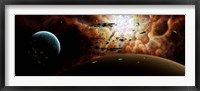 The view from a busy planetary system to a nearby stellar nursery Fine Art Print